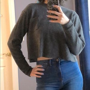 Dark Grey Cropped Sweater